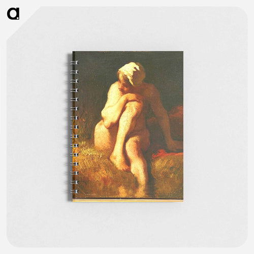 Naked peasant girl at the river - ジャン フランソワ ミレー Memo.
