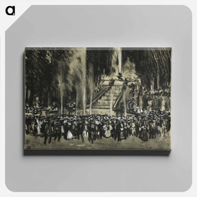 アートパネル-The Fountains Playing at La Granga
 - ジョセフ ペネル Canvas.