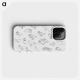 Study sketch of ducks - Julie de Graag Phone Case.