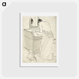 アートポストカード-Woman Bathing - メアリー カサット Postcard.