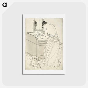 アートポストカード-Woman Bathing - メアリー カサット Postcard.