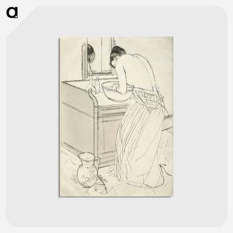 アートポストカード-Woman Bathing - メアリー カサット Postcard.