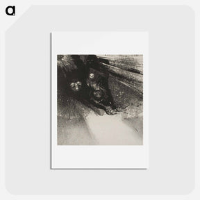 アートポストカード-Larvae So Bloodless and So Hideous - オディロン ルドン Postcard.