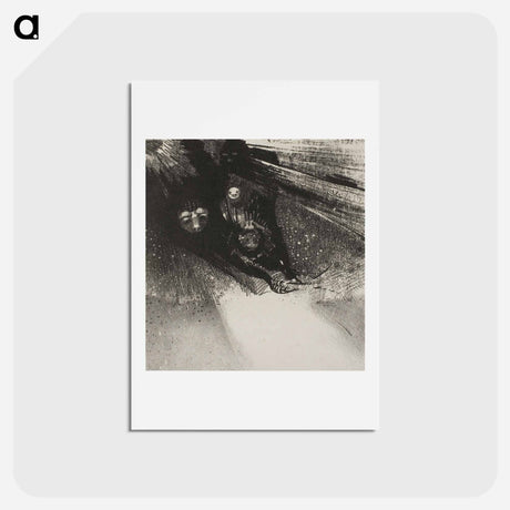 アートポストカード-Larvae So Bloodless and So Hideous - オディロン ルドン Postcard.