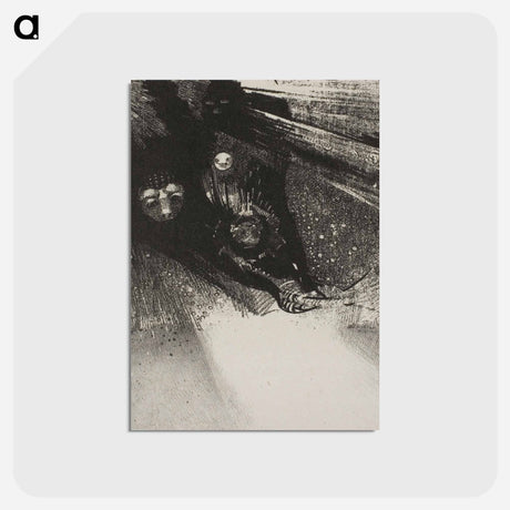 アートポストカード-Larvae So Bloodless and So Hideous - オディロン ルドン Postcard.