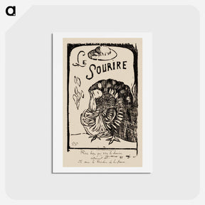 アートポストカード-Le sourire: Journal méchant - ポール ゴーギャン Postcard.