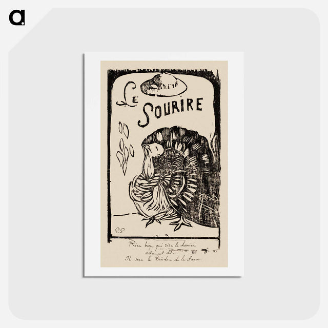 アートポストカード-Le sourire: Journal méchant - ポール ゴーギャン Postcard.