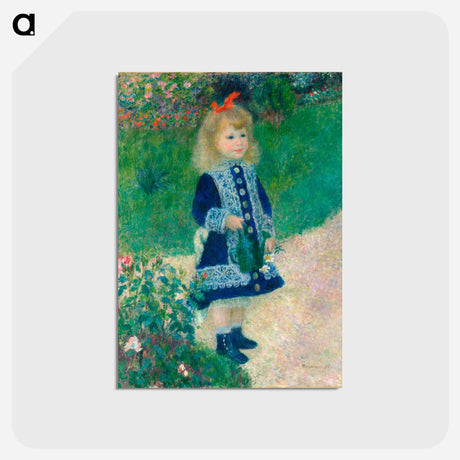 アートポストカード-A Girl with a Watering Can - ピエール オーギュスト ルノワール Postcard.