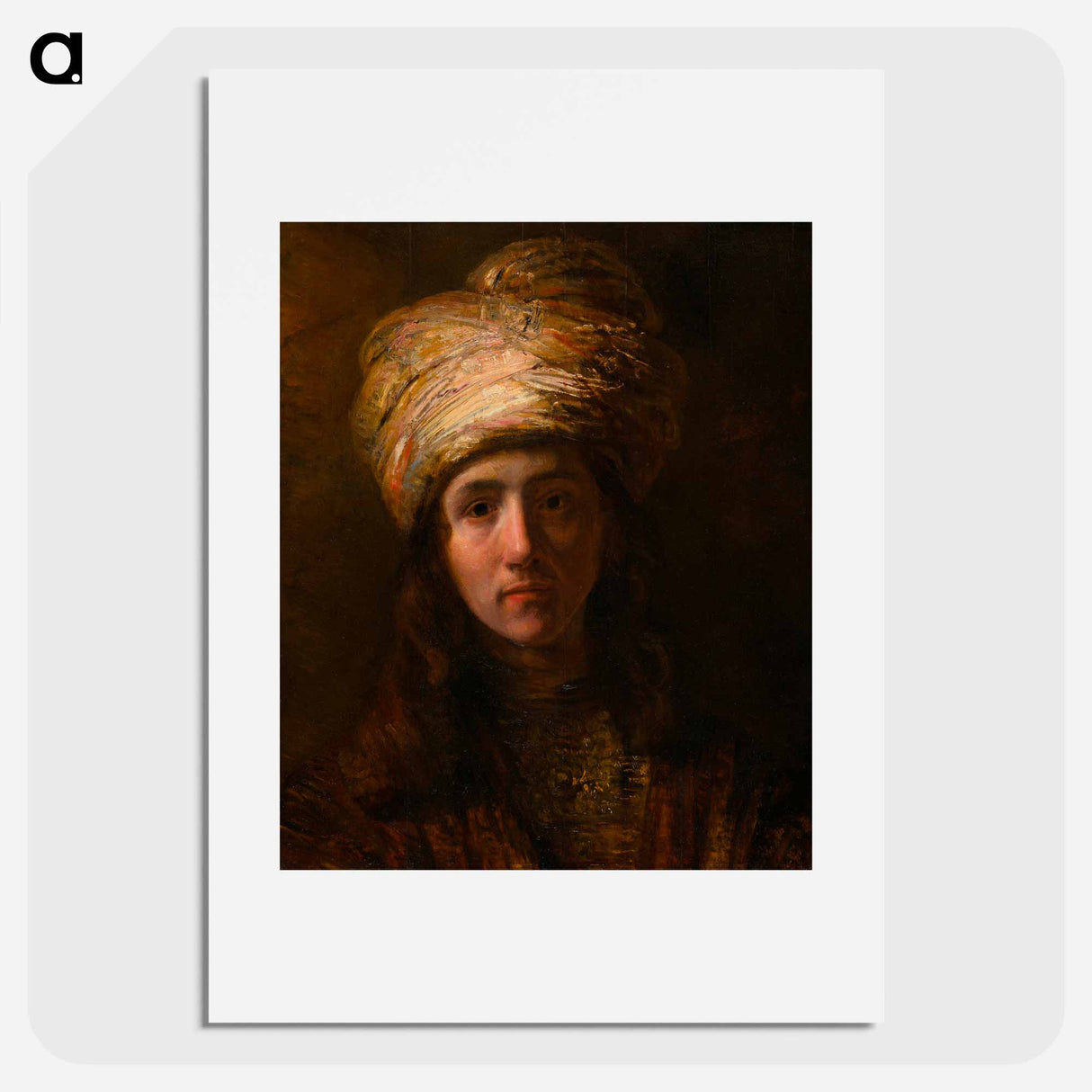 Young Man in a Turban - Rembrandt van Rijn Poster.