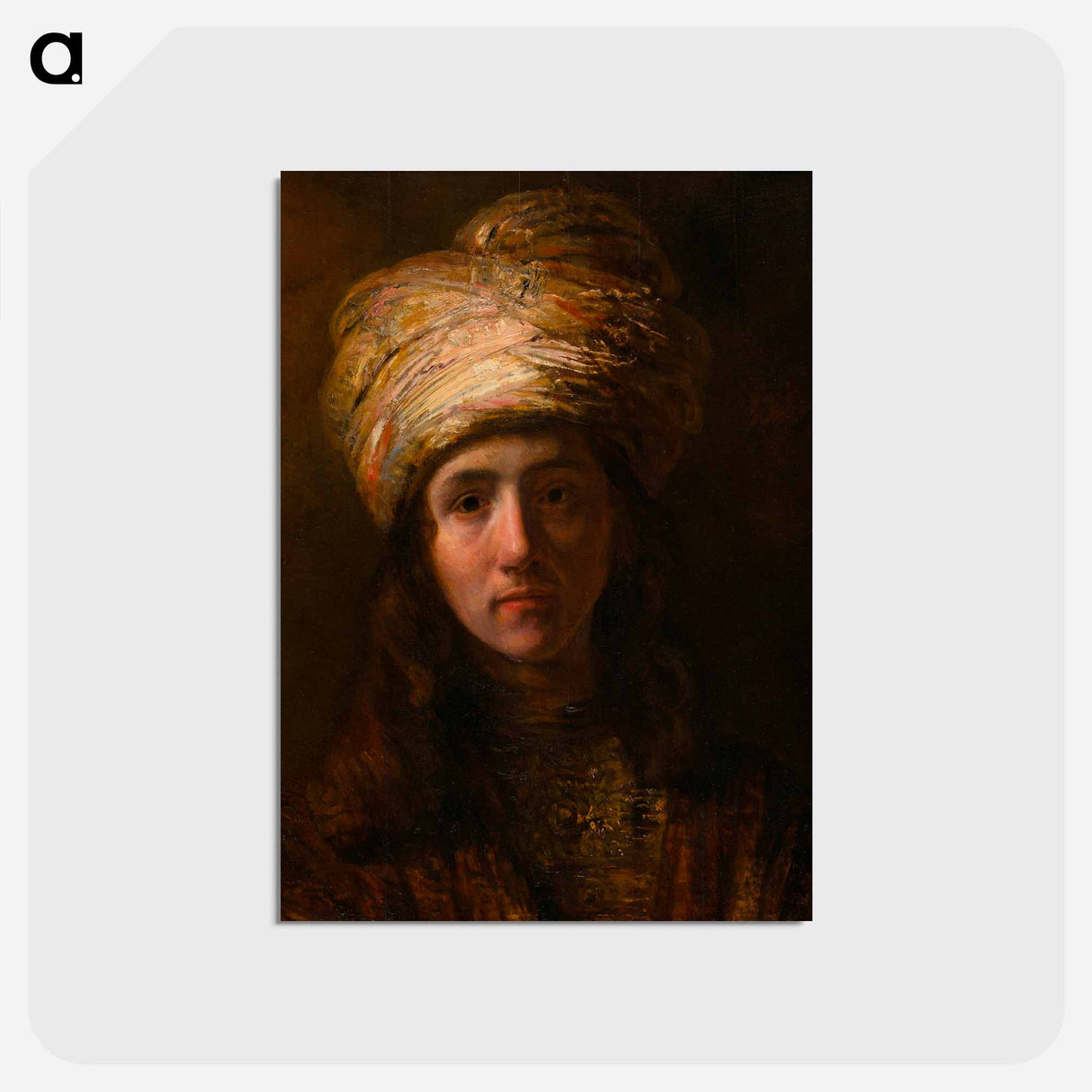 アートポストカード-Young Man in a Turban - レンブラント ファン レイン Postcard.