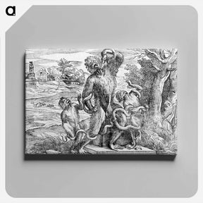 アートパネル-Caricature of the Laoc on group - ティツィアーノ ヴェチェッリオ Canvas.