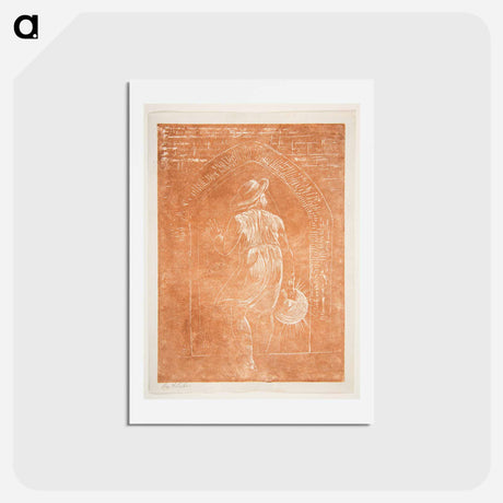 アートポストカード-Frontispiece to Jerusalem, the Emanation of the Great Albion - ウィリアム ブレイク Postcard.