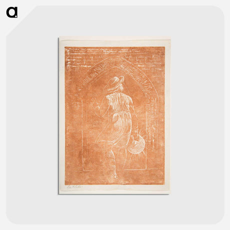 アートポストカード-Frontispiece to Jerusalem, the Emanation of the Great Albion - ウィリアム ブレイク Postcard.