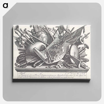 Stand of arms and instruments - ウィリアム ホガース Canvas.