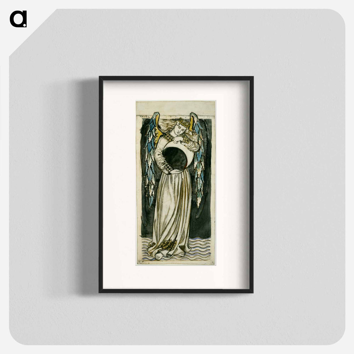 William Morris - Night Angel Holding a Waning Moon - William Morris Poster.