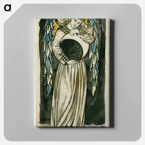 アートパネル-William Morris - Night Angel Holding a Waning Moon - ウィリアム モリス Canvas.