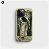 William Morris - Night Angel Holding a Waning Moon - William Morris Phone Case.