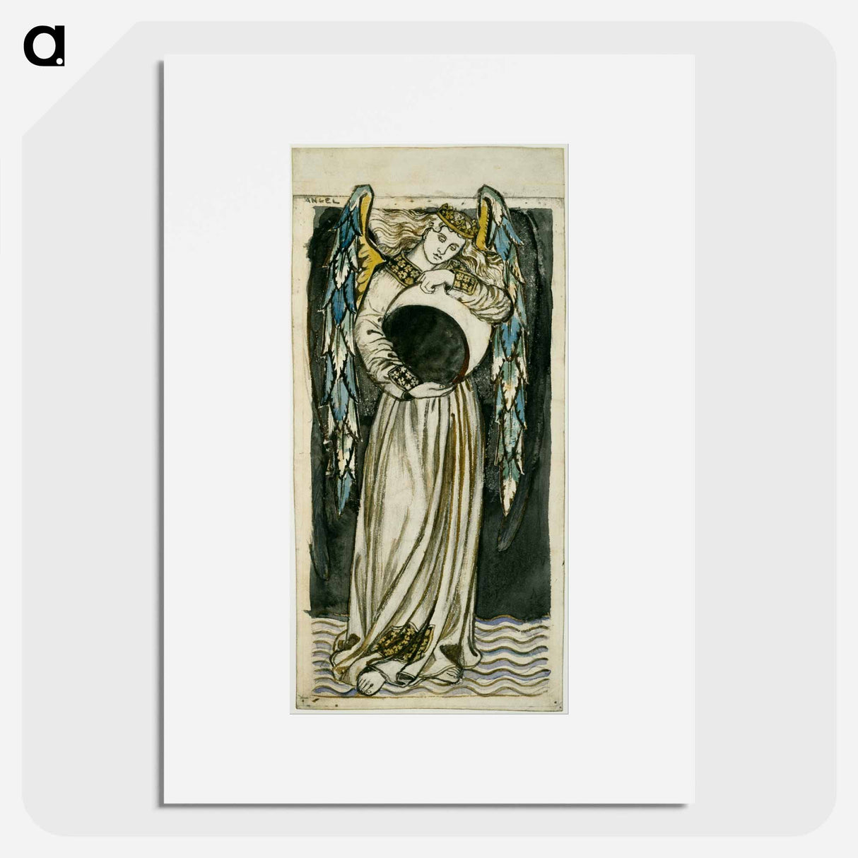 William Morris - Night Angel Holding a Waning Moon - ウィリアム モリス Poster.