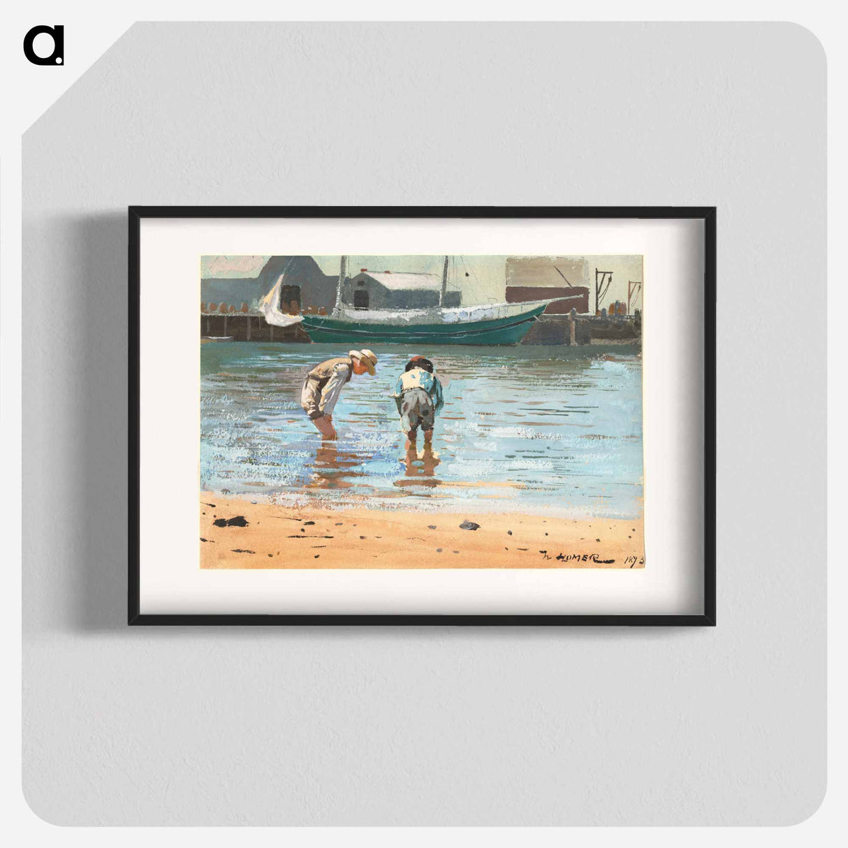 Boys Wading - Winslow Homer Poster.