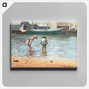 アートパネル-Boys Wading - ウィンスロー ホーマー Canvas.