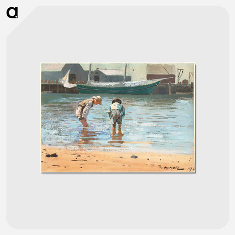 アートポストカード-Boys Wading - ウィンスロー ホーマー Postcard.