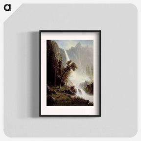 アートポスター-Bridal Veil Falls, Yosemite - アルバート ビアスタット Poster.