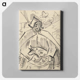 Man with a pig - アーノルド ピーター ワイズ クビンチャン Canvas.