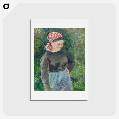 アートポストカード-Peasant Woman - カミーユ ピサロ Postcard.