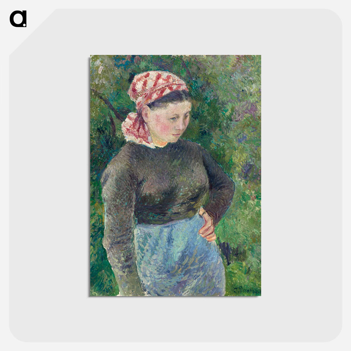 アートポストカード-Peasant Woman - カミーユ ピサロ Postcard.