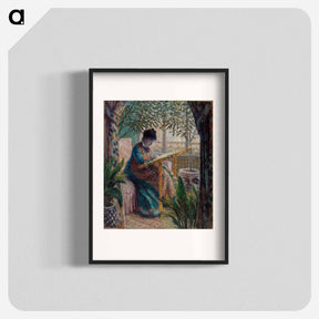 アートポスター-Madame Monet Embroidering - クロード モネ Poster.