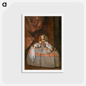アートポストカード-The Infanta Maria Marguerita in Pink - ディエゴ ベラスケス Postcard.