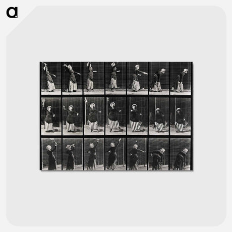 アートポストカード-Lawn Tennis Serving
 - エドワード マイブリッジ Postcard.