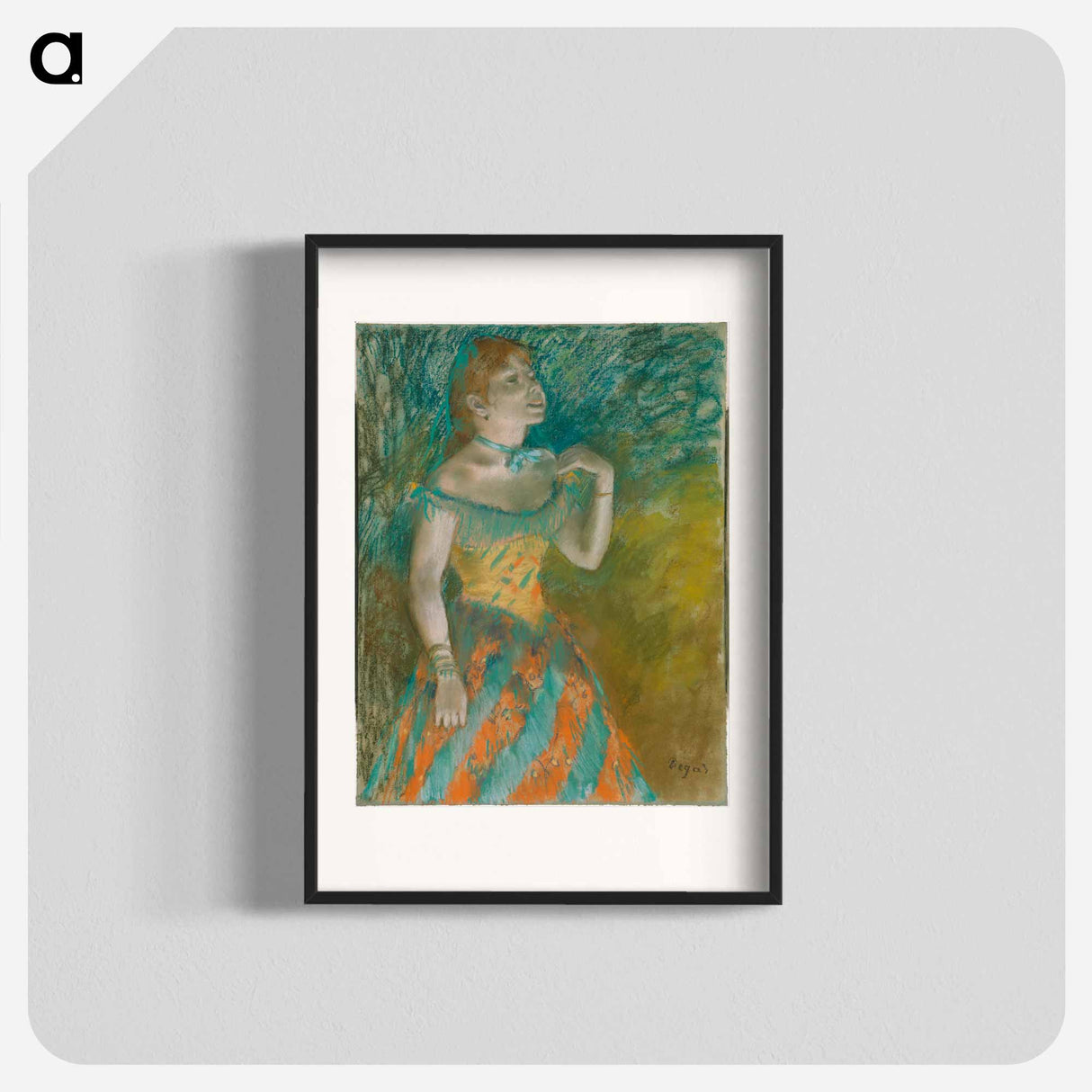 The Singer in Green - Edgar Degas Poster.