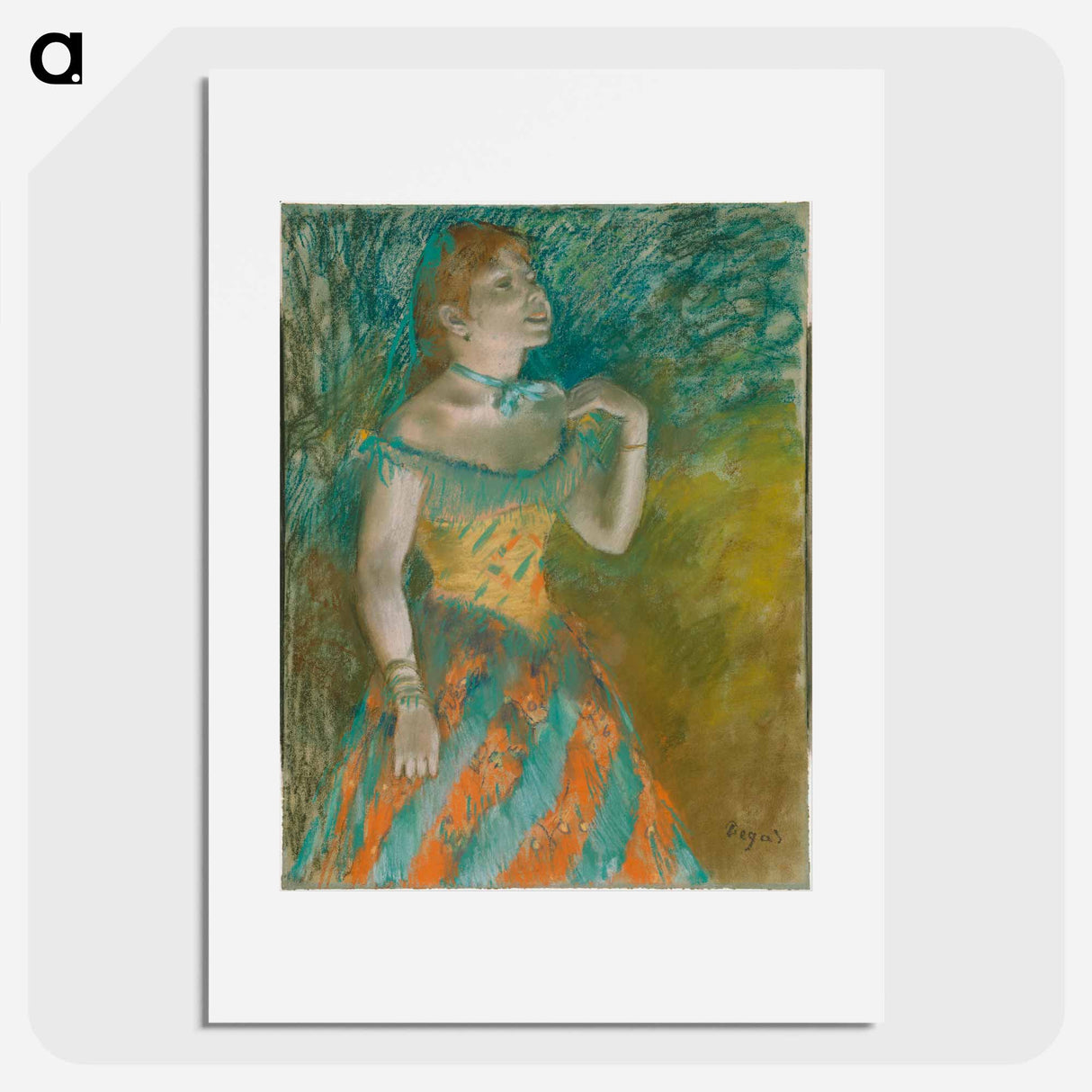 The Singer in Green - Edgar Degas Poster.