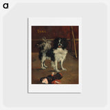 アートポストカード-Tama, the Japanese Dog - エドゥアール マネ Postcard.
