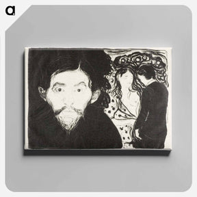 アートパネル-Jealousy I - エドヴァルド ムンク Canvas.