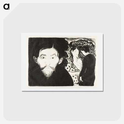 Jealousy I - エドヴァルド ムンク Postcard.