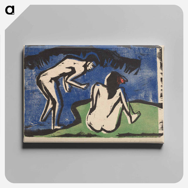 アートパネル-Bathing Couple - エルンスト ルートヴィヒ キルヒナー Canvas.