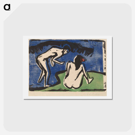 アートポストカード-Bathing Couple - エルンスト ルートヴィヒ キルヒナー Postcard.