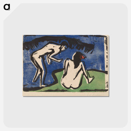 アートポストカード-Bathing Couple - エルンスト ルートヴィヒ キルヒナー Postcard.