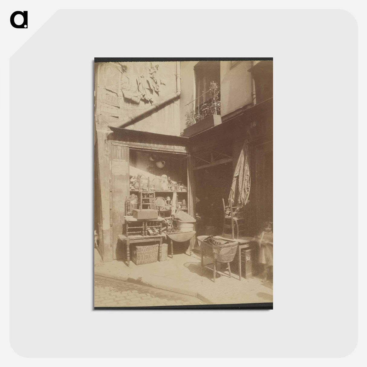 アートポストカード-Brocanteur, Un Coin de la Rue Beaubourg
 - ウジェーヌ アジェ Postcard.
