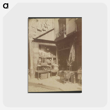 アートポストカード-Brocanteur, Un Coin de la Rue Beaubourg
 - ウジェーヌ アジェ Postcard.