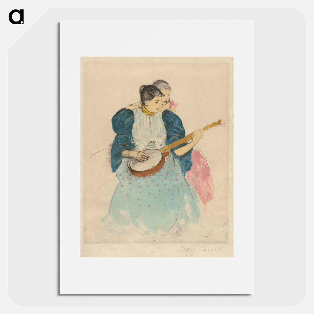 The Banjo Lesson - Mary Cassatt Poster.