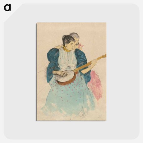 アートポストカード-The Banjo Lesson - メアリー カサット Postcard.