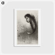 アートポストカード-Then There Appears a Singular Being, Having the Head of a Man On the Body of a Fish - オディロン ルドン Postcard.