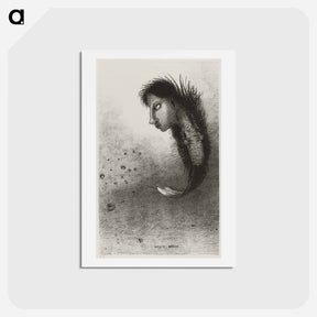 アートポストカード-Then There Appears a Singular Being, Having the Head of a Man On the Body of a Fish - オディロン ルドン Postcard.