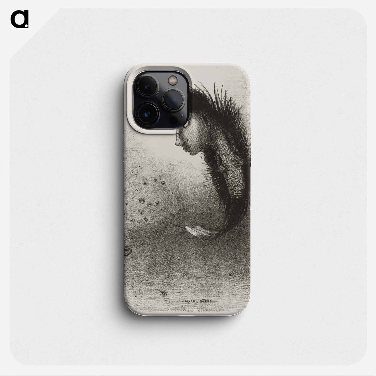 Then There Appears a Singular Being, Having the Head of a Man On the Body of a Fish - Odilon Redon Phone Case.