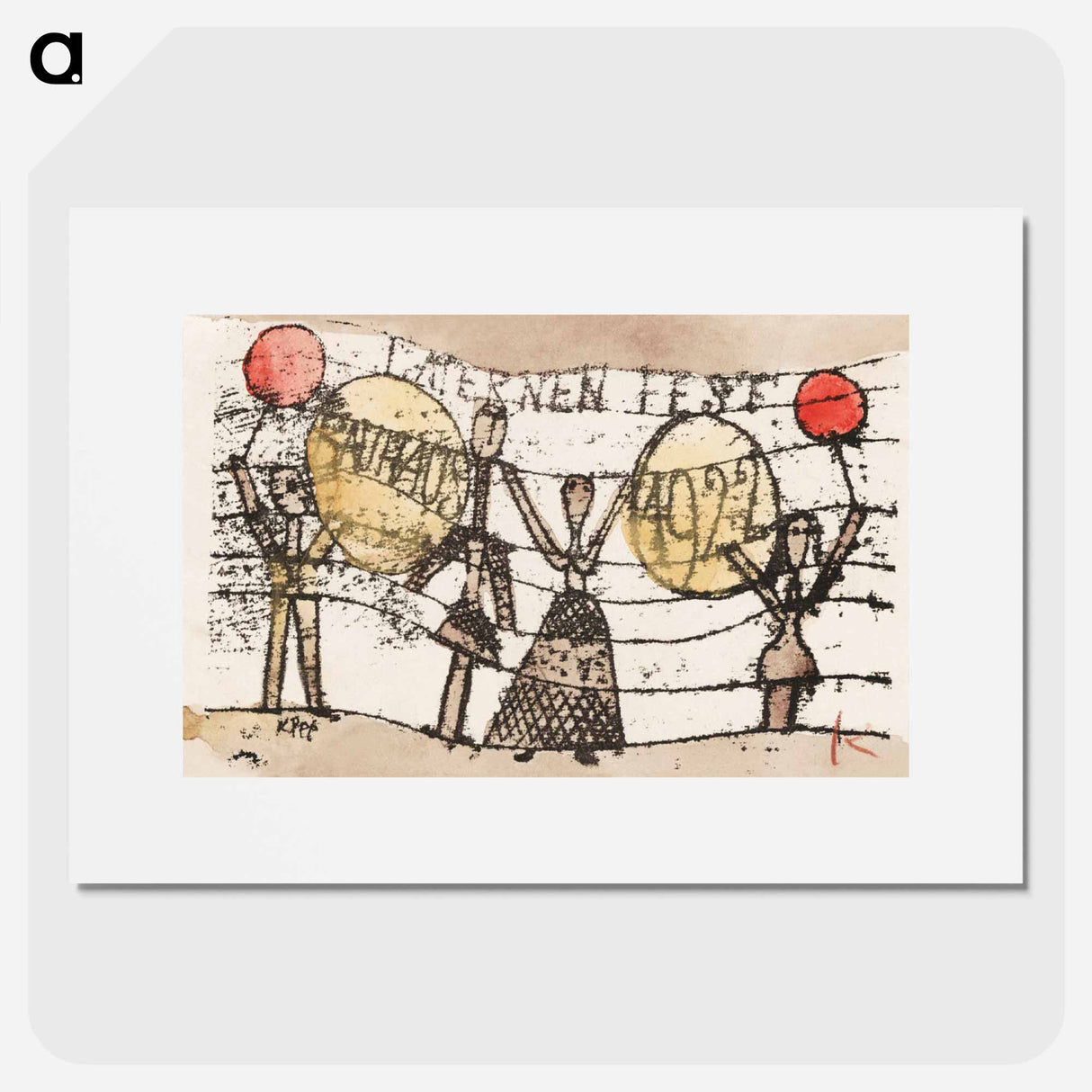 Postcard: Paul Klee to Katherine Dreier, Paris
 - パウル クレー Poster.
