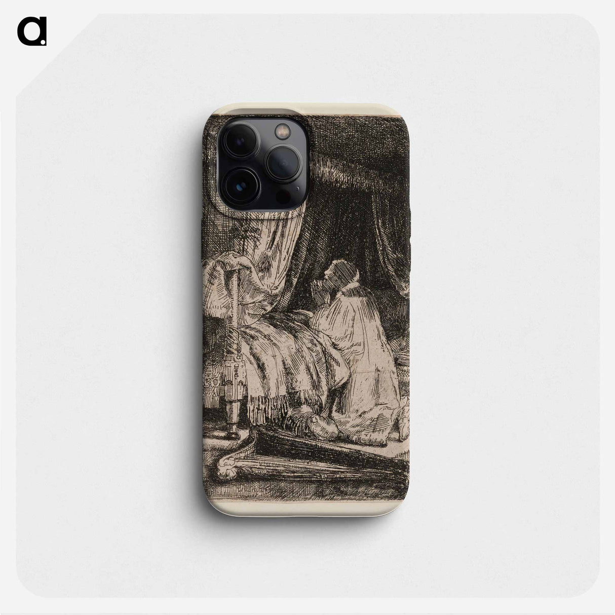 David in Prayer - レンブラント ファン レイン Phone Case.