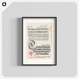 アートポスター-Cuckoo Flower from Mira Calligraphiae Monumenta or The Model Book of Calligraphy
 - 書道のお手本 Poster.
